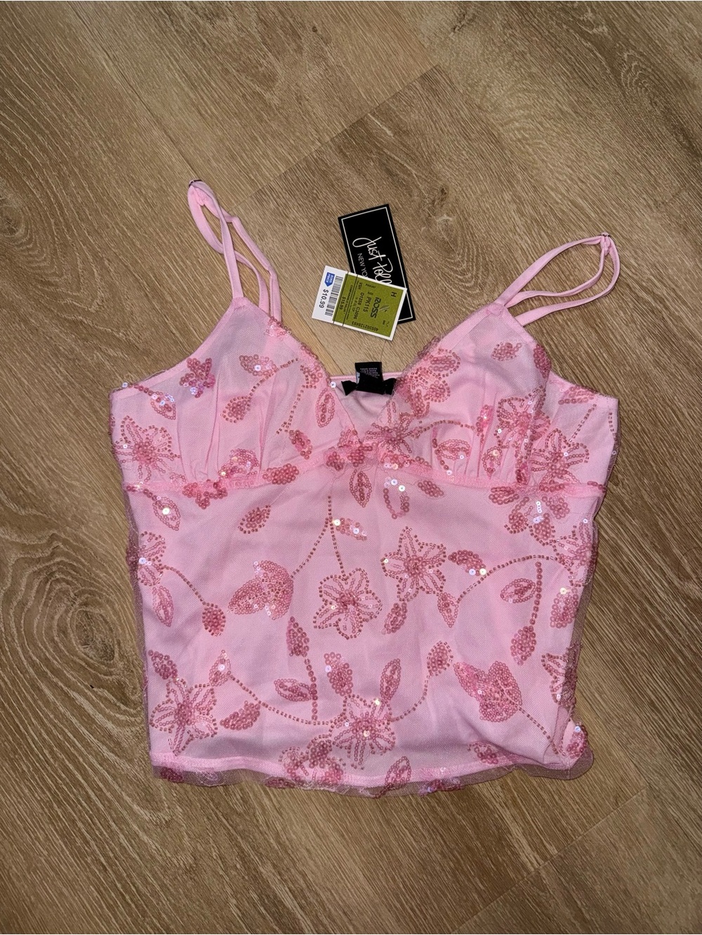 Pink sequin top